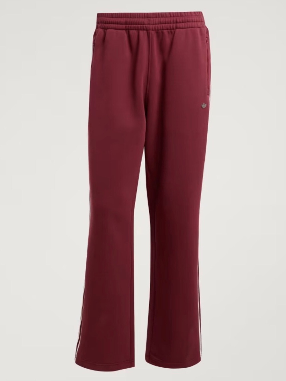 Adidas Men's Premium Shadow Red Track Pants with Cream Side Stripes Size Large - Picture 4 of 9